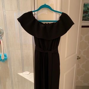 Black off the shoulder dressy jumpsuit